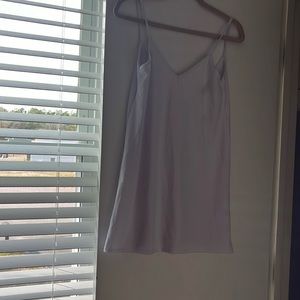 Simple, short flare out white mini dress